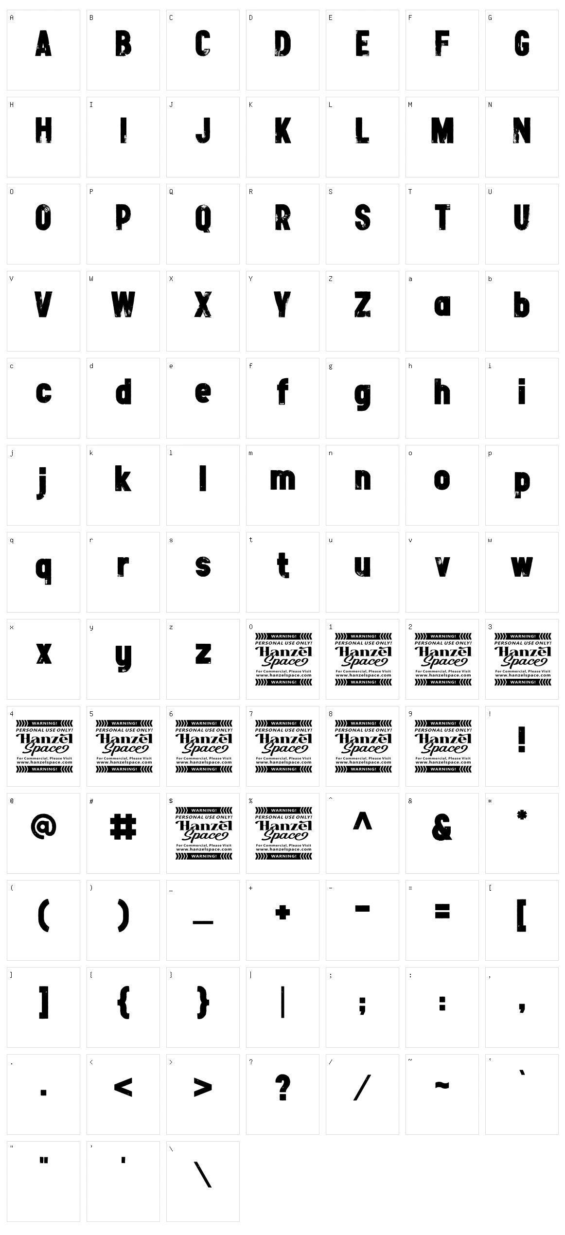 Double Tracker Character Set