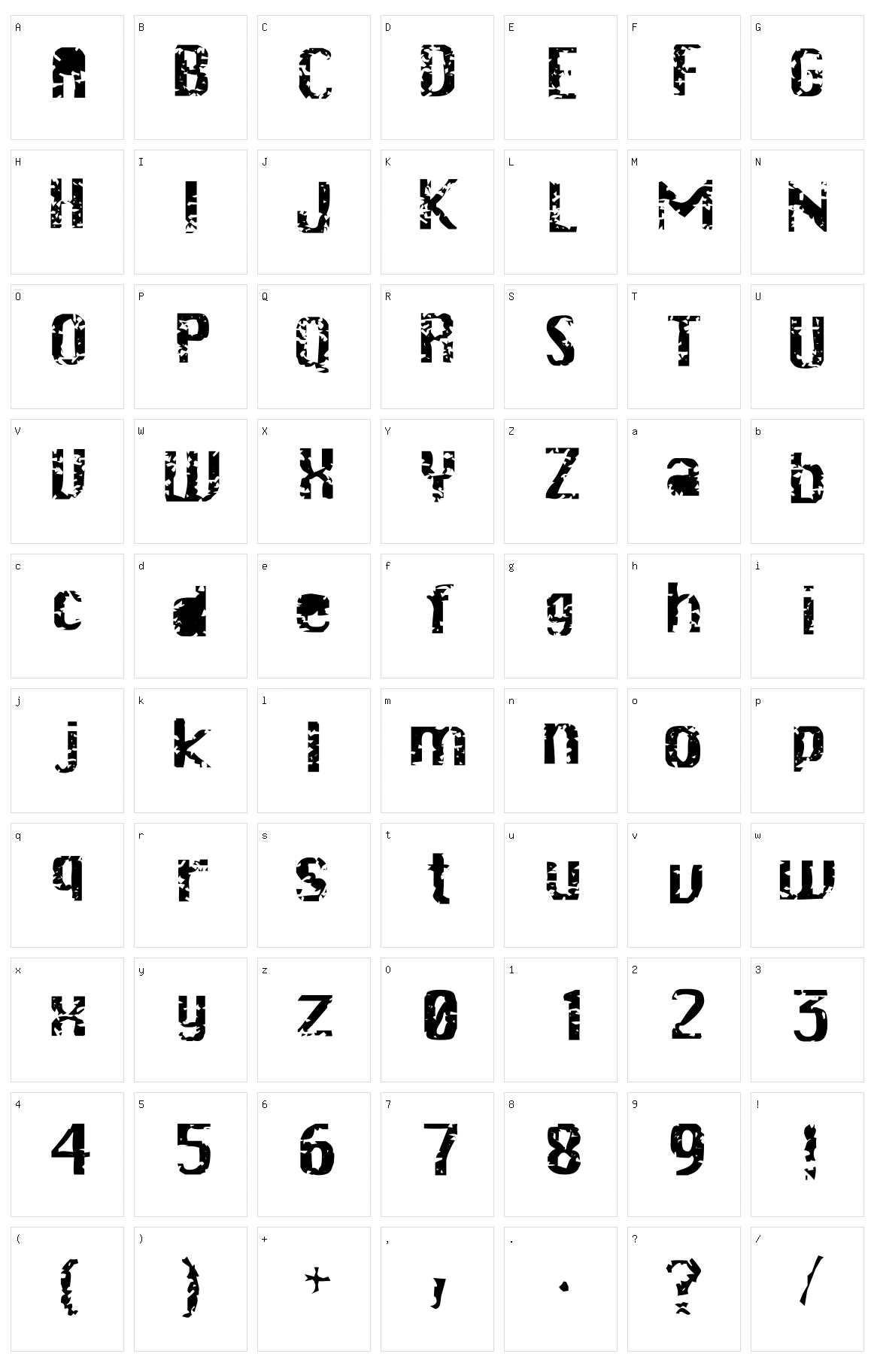 Dr Schiwago Character Set