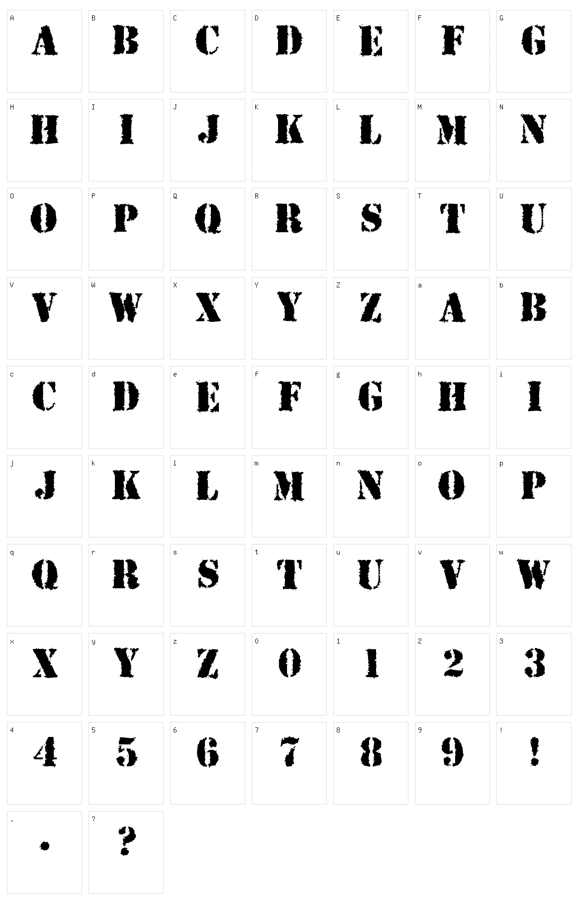 Due Date Character Set