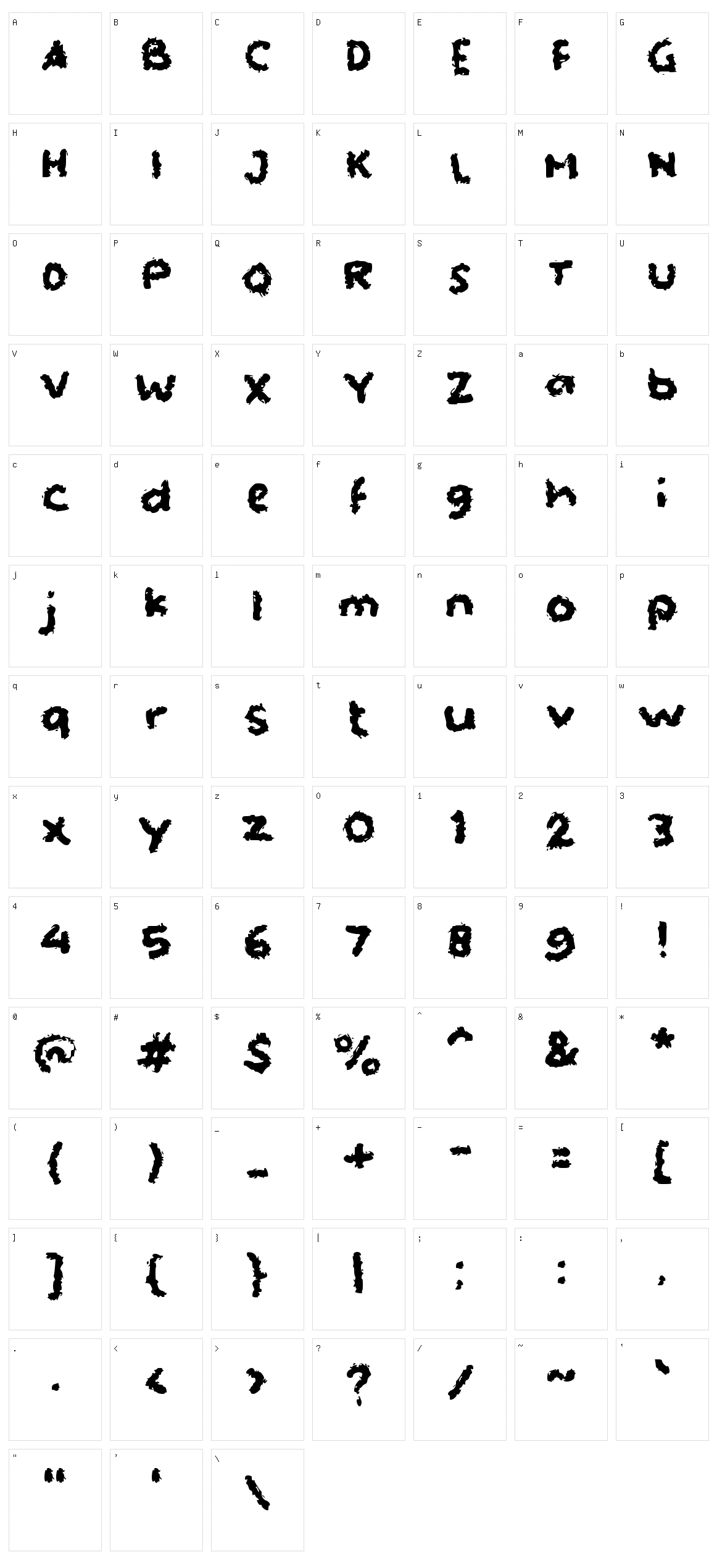 e Efek Jera Character Set