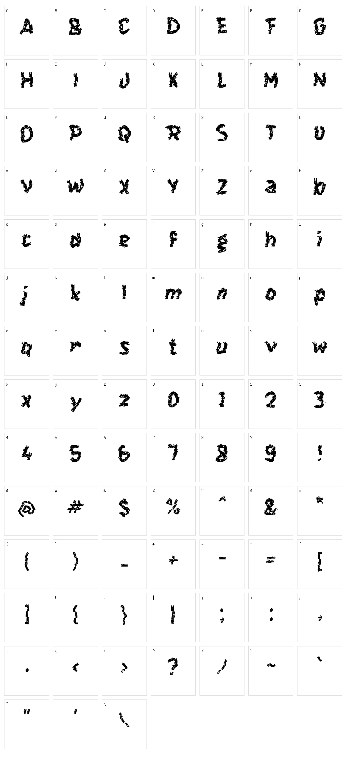 e Episentrum Gempa Character Set