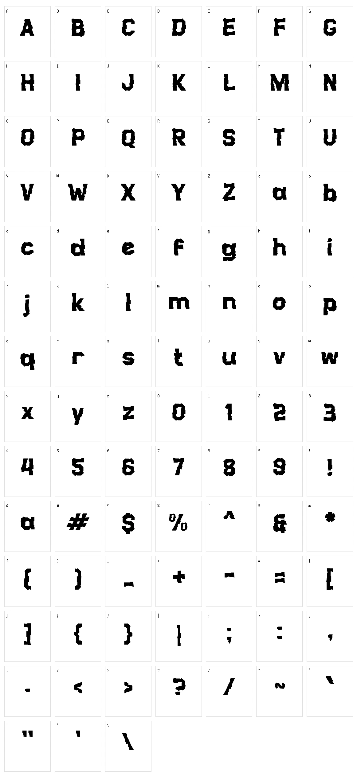 e Era Dua Character Set