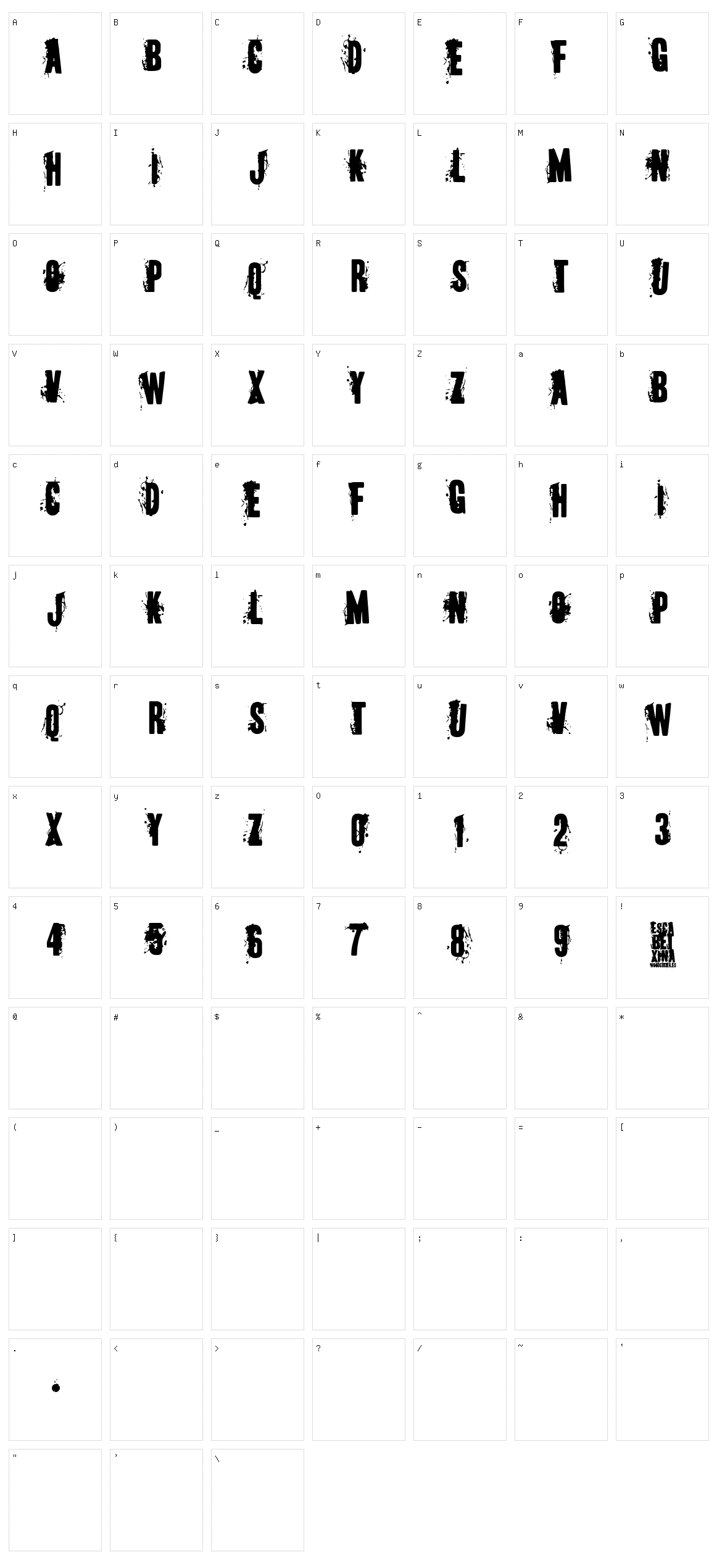 Escabetxina Character Set