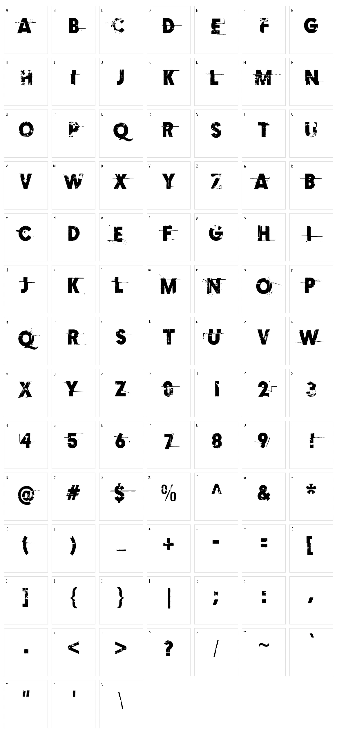 Examples Of Erosion Character Set