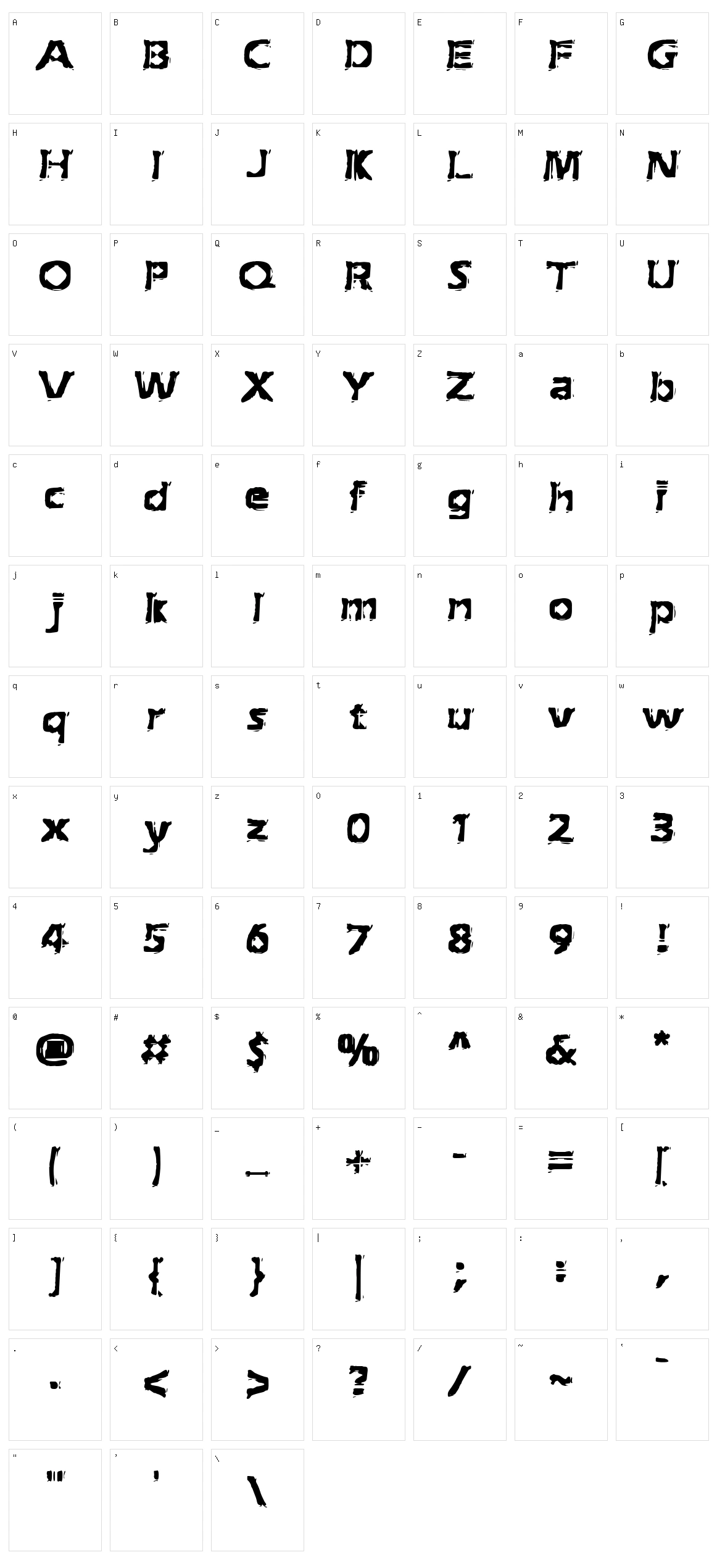 Extraction BRK Character Set