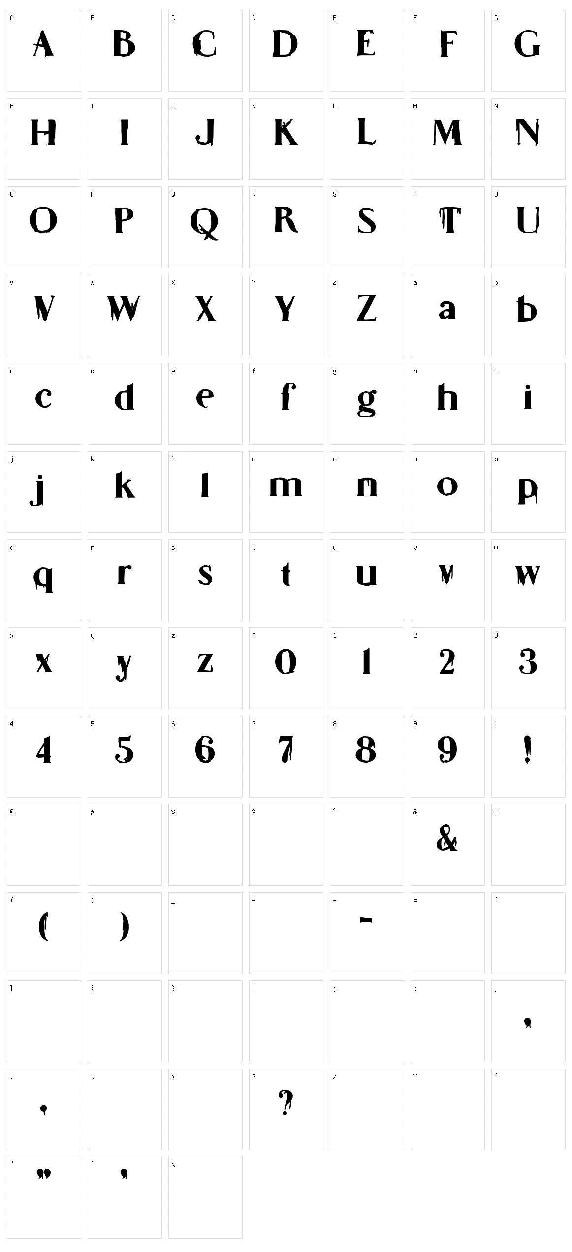 Extreme Fine Club Character Set