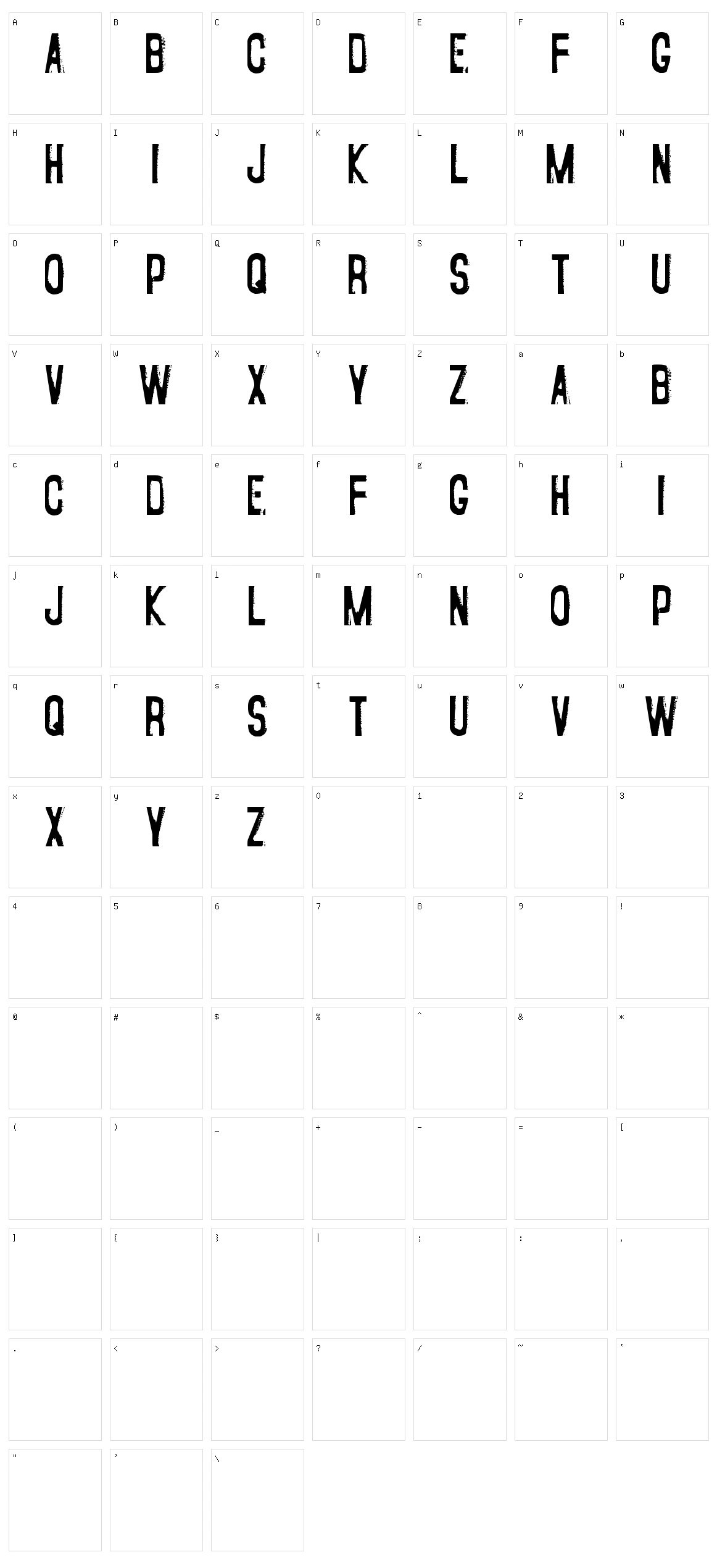 Fear of a Punk Planet Character Set