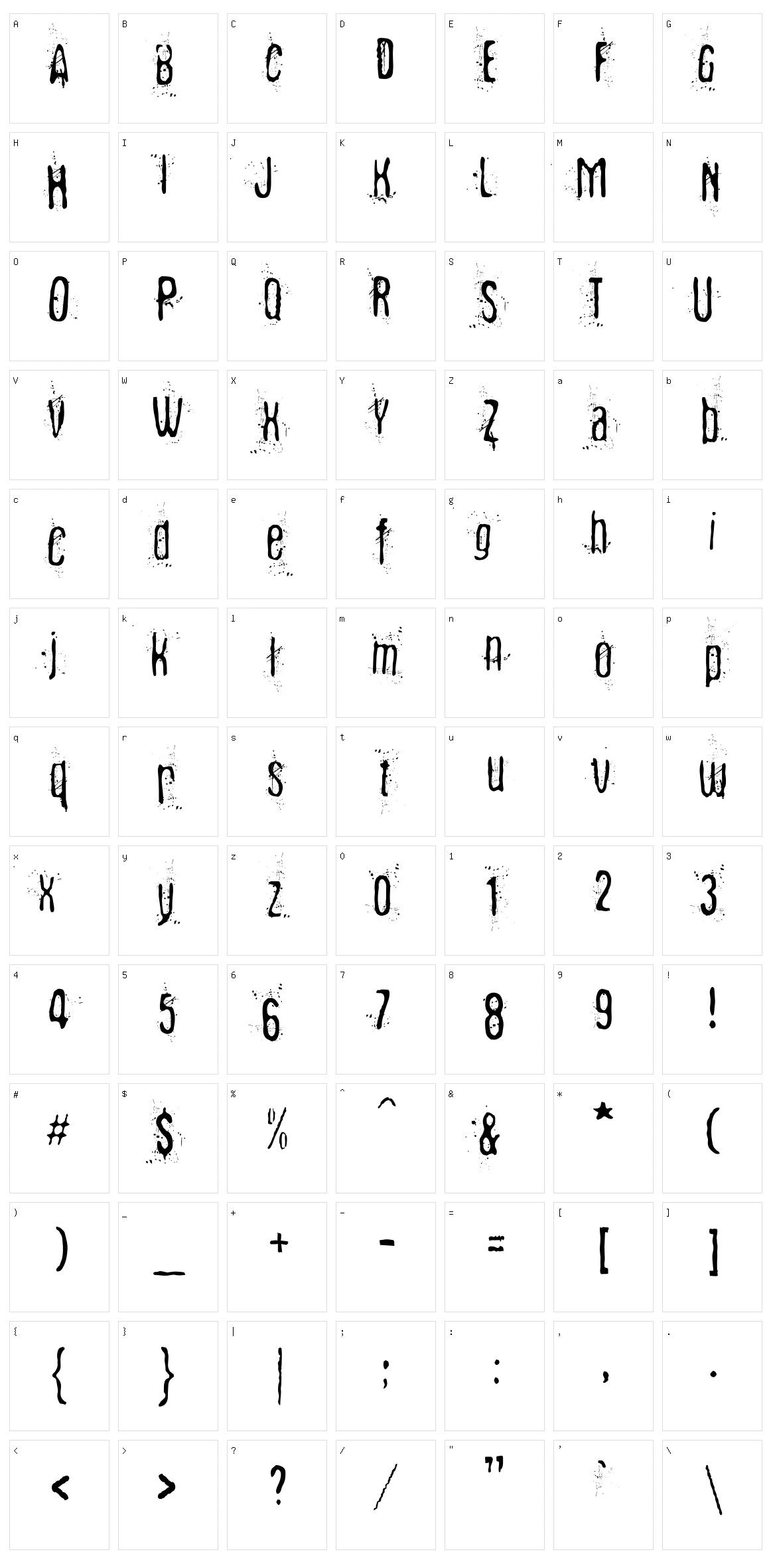 Fibyngerowa Character Set