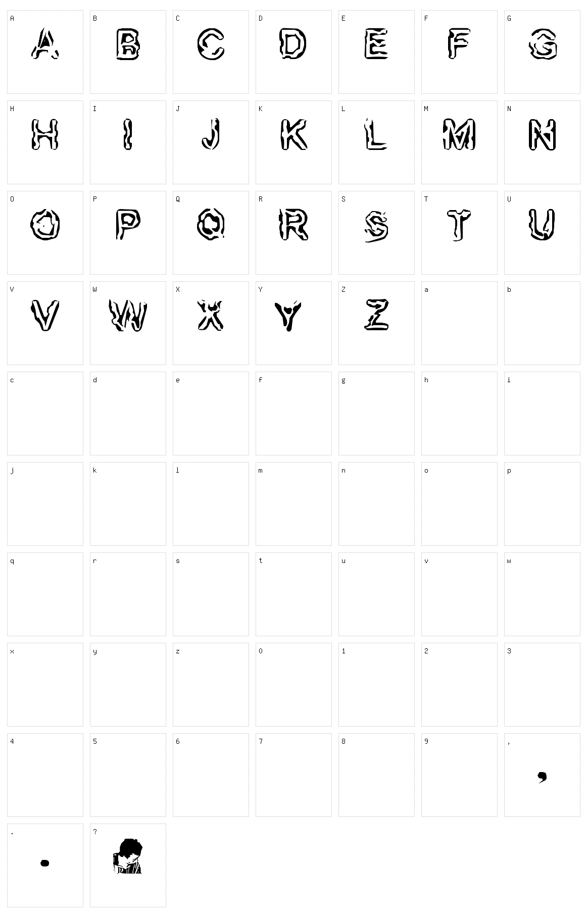 Fingered Flesh Character Set