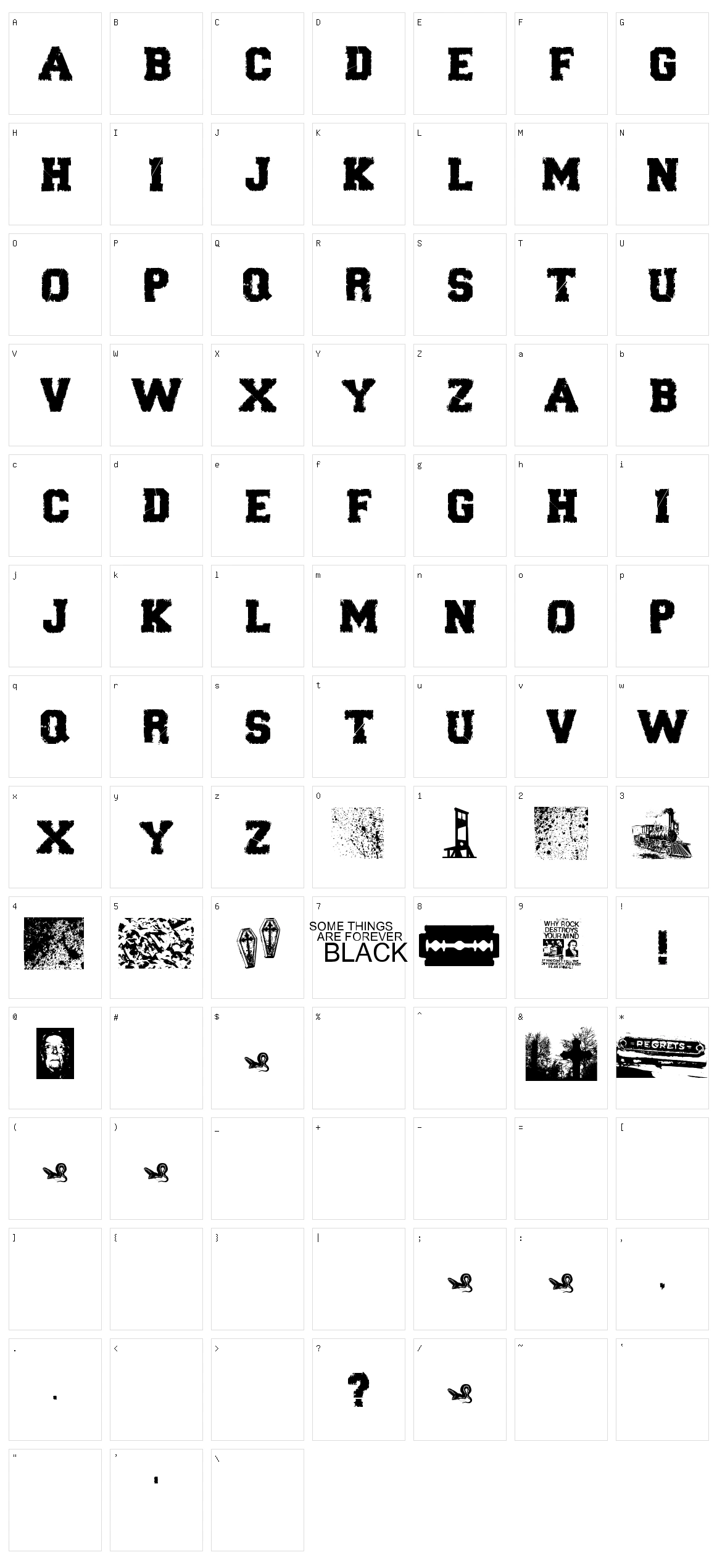 Forever Black Character Set