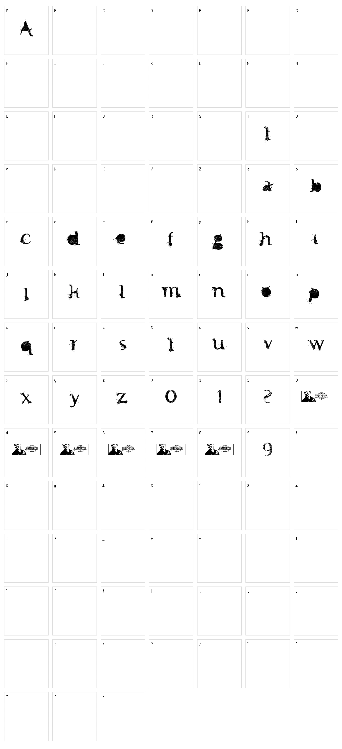 FTF Minthee Indonesiana 3th Character Set