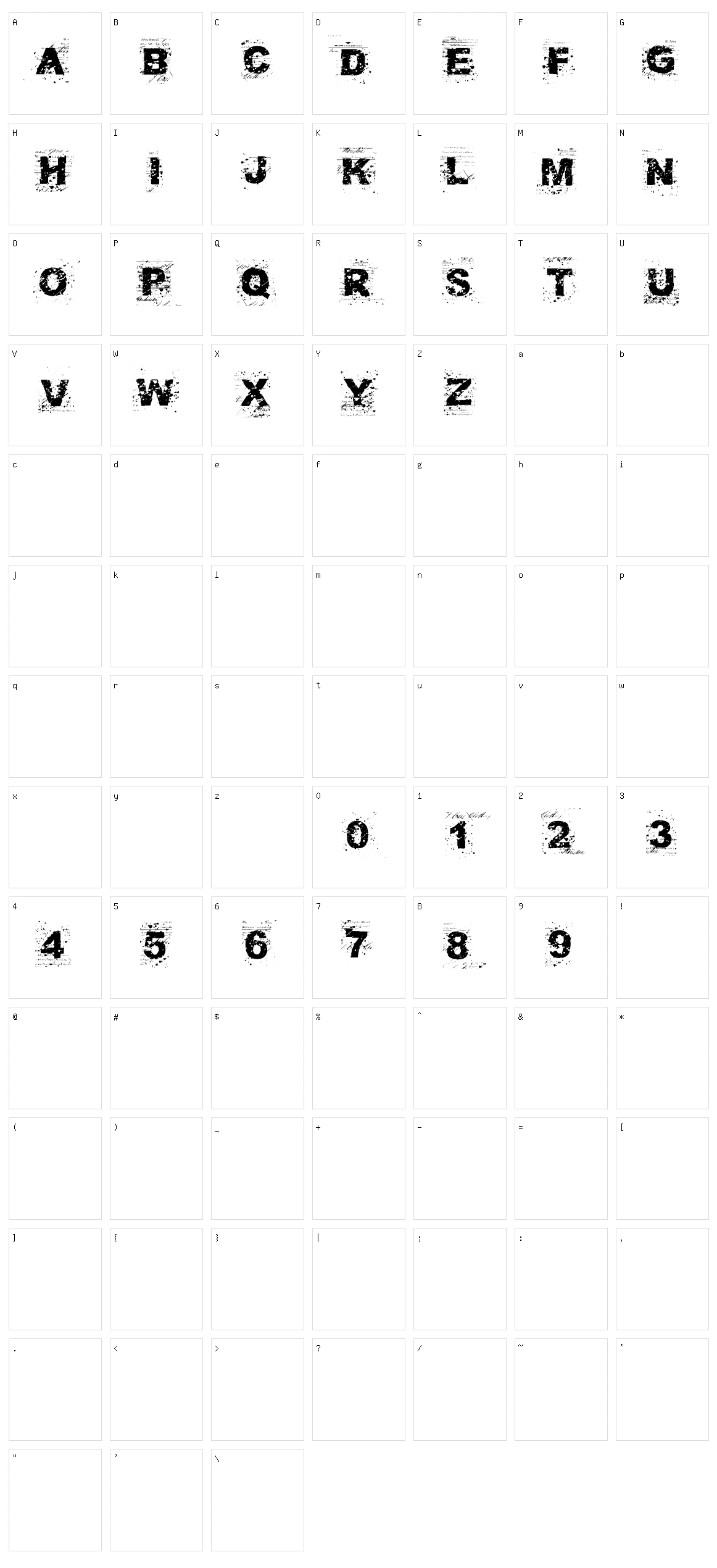 Fuck Autority Character Set