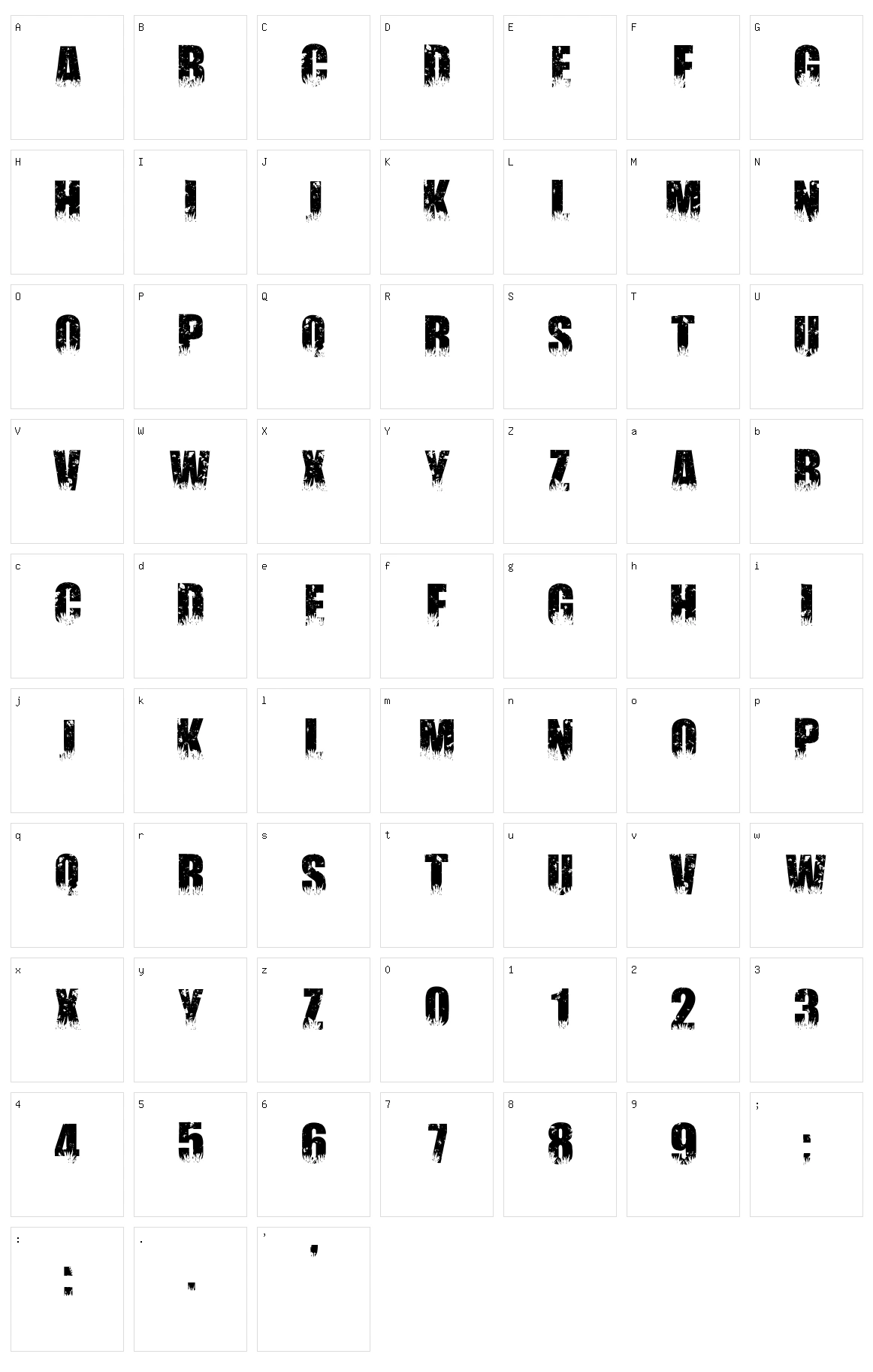 Gardien d'herbe Character Set