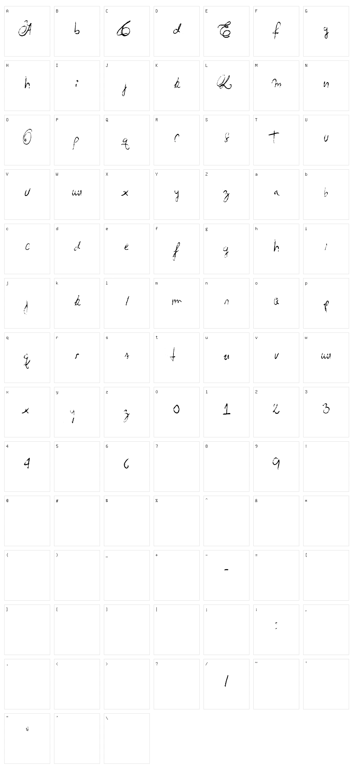 Acid Rain Character Set