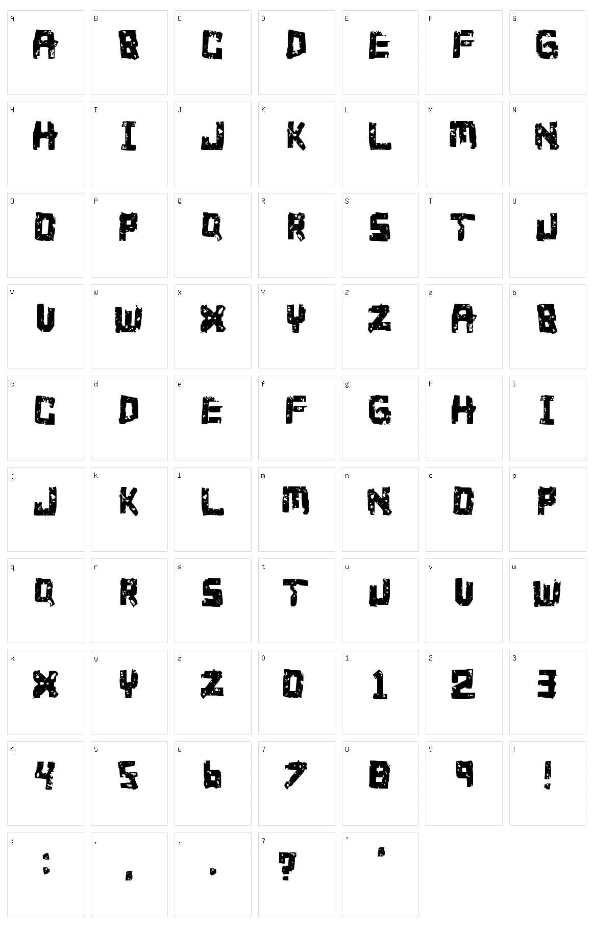 Green Day 21 Glyphs Character Set