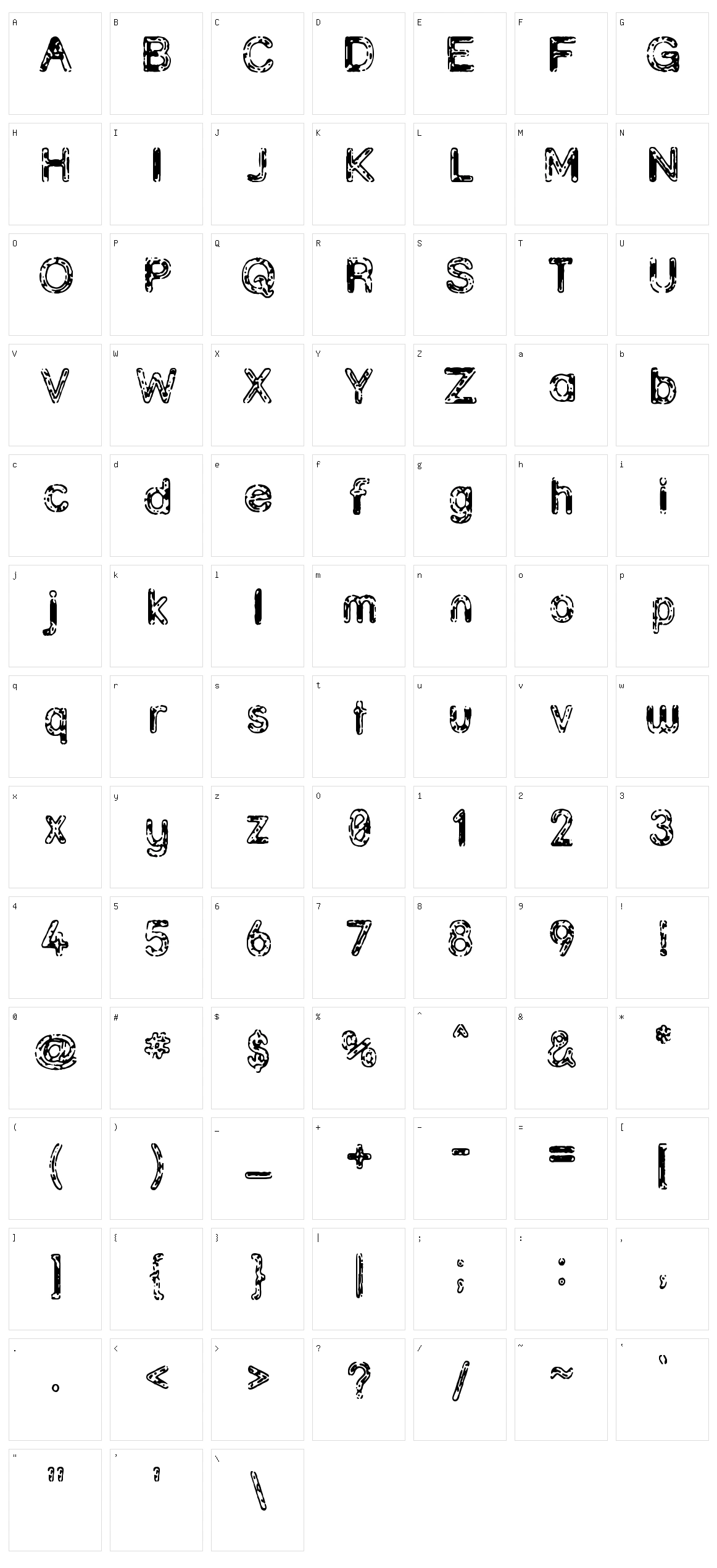 Grunja Character Set