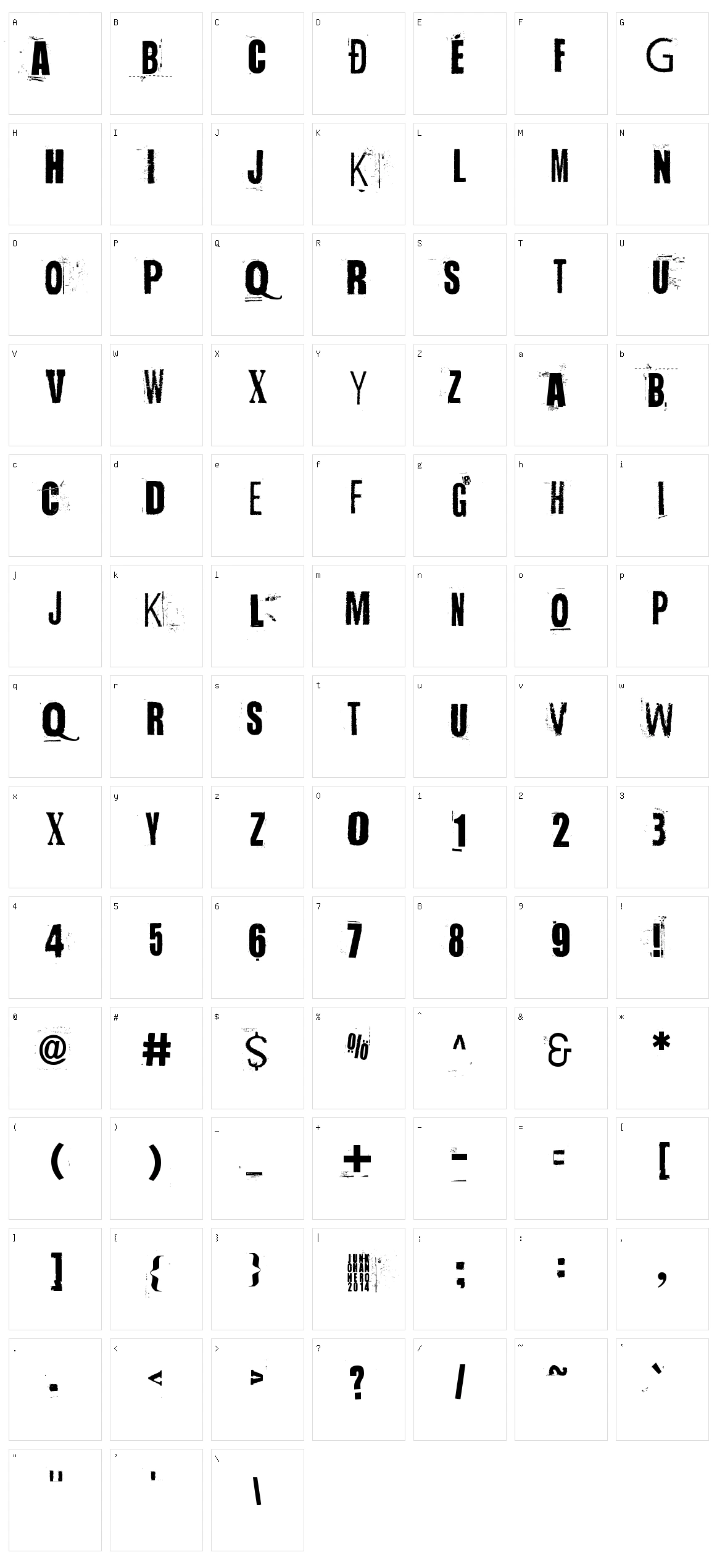 Handful of Nothing Character Set