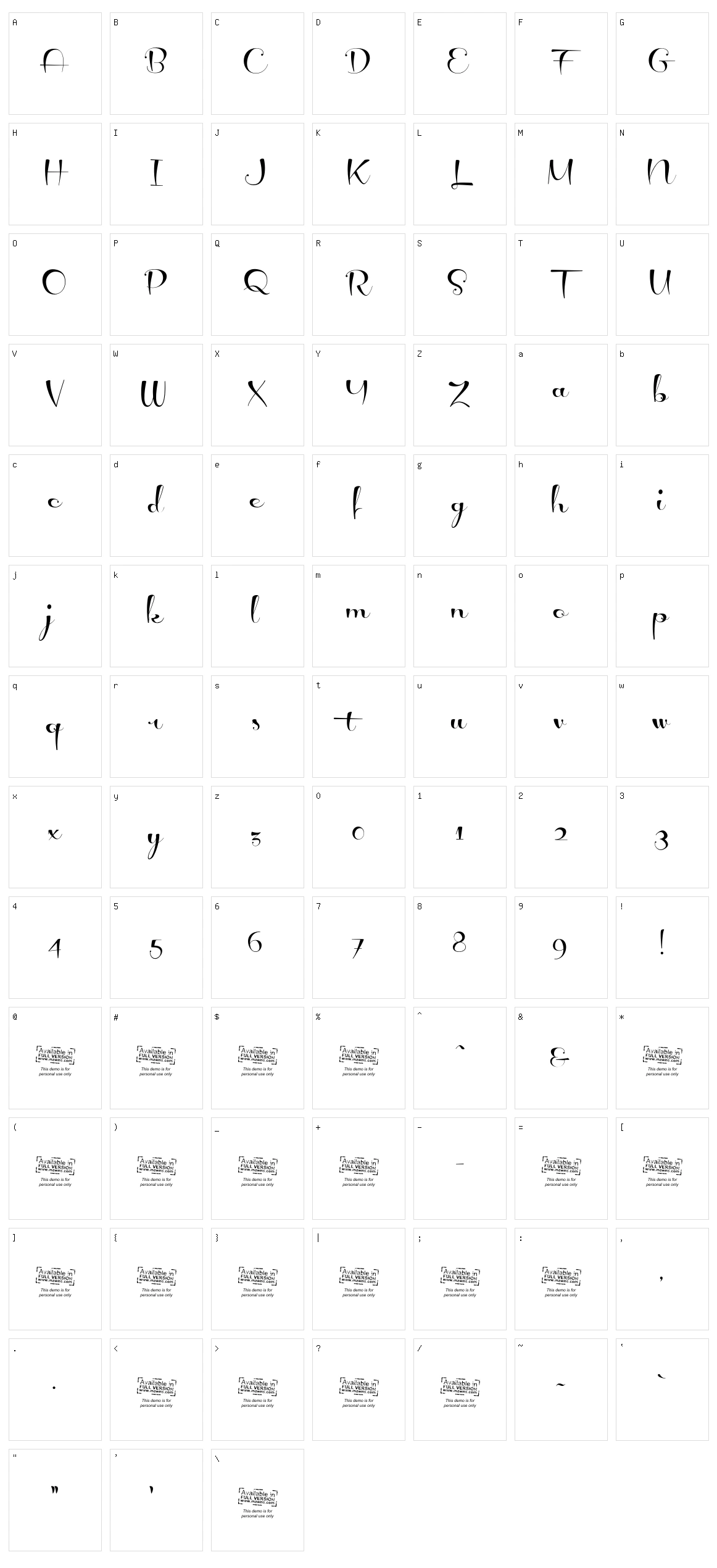 Levitee Character Set