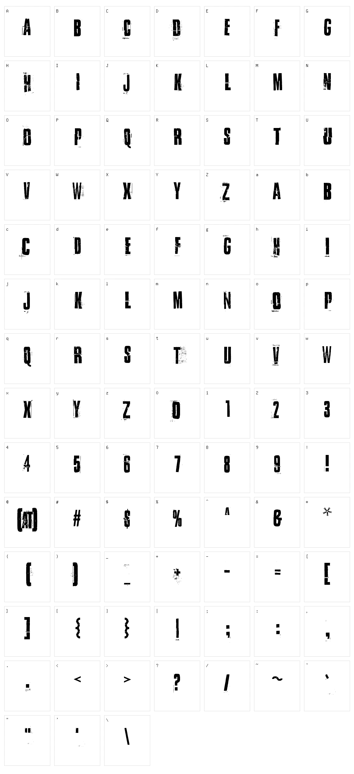 I Did It My Way Character Set