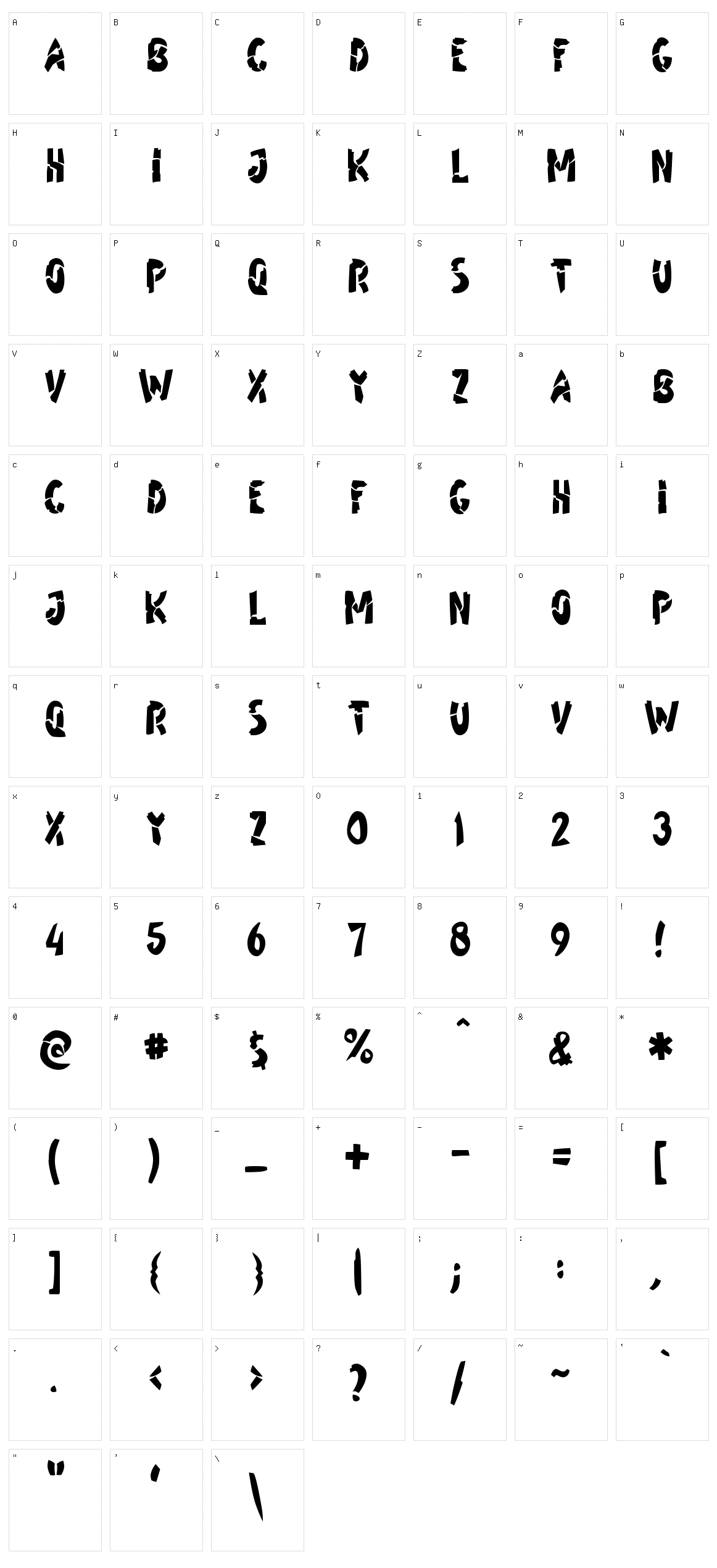 JDK Gratsch of Apana Character Set