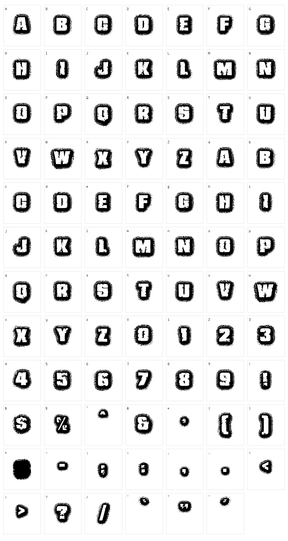 JMH Belicosa Character Set