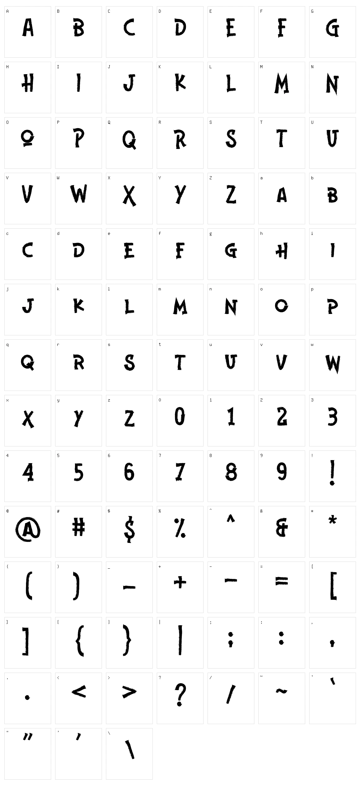 Jonks Character Set