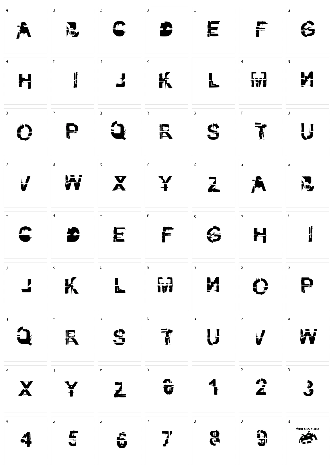 Kibblez no bitz Character Set