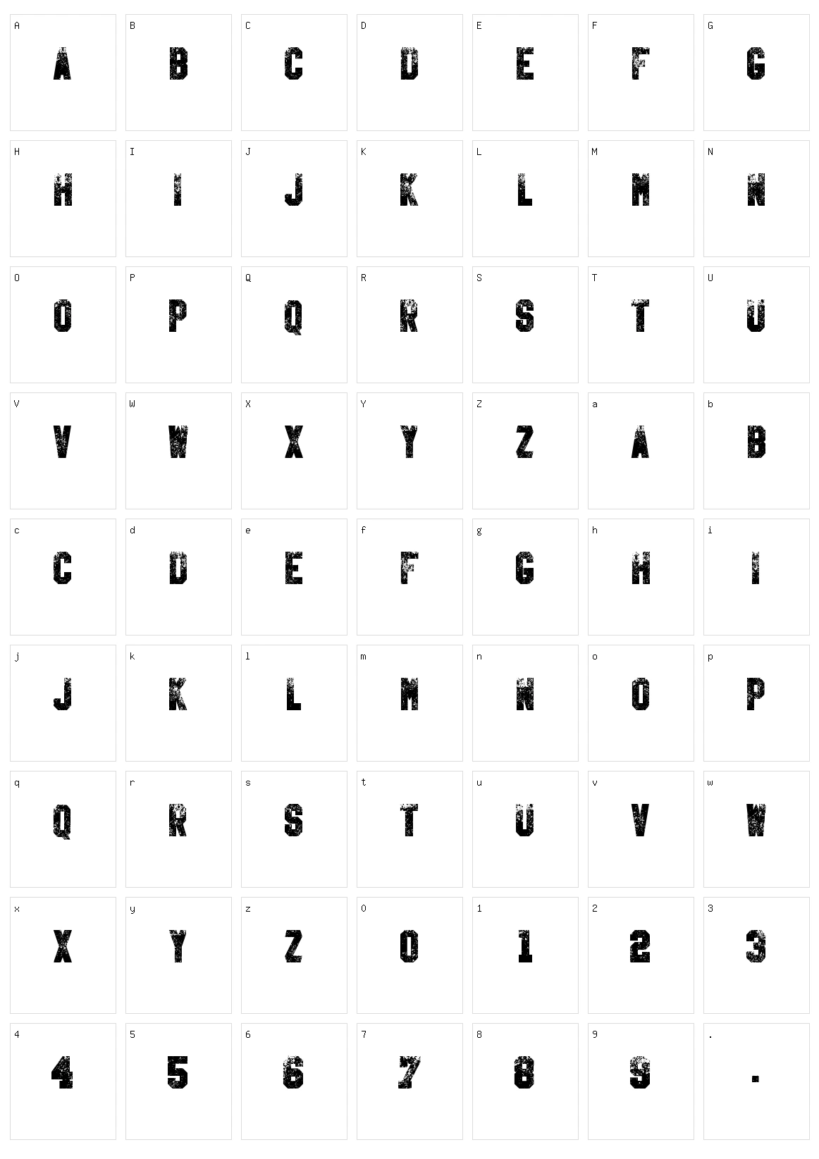 Kill Em All Character Set