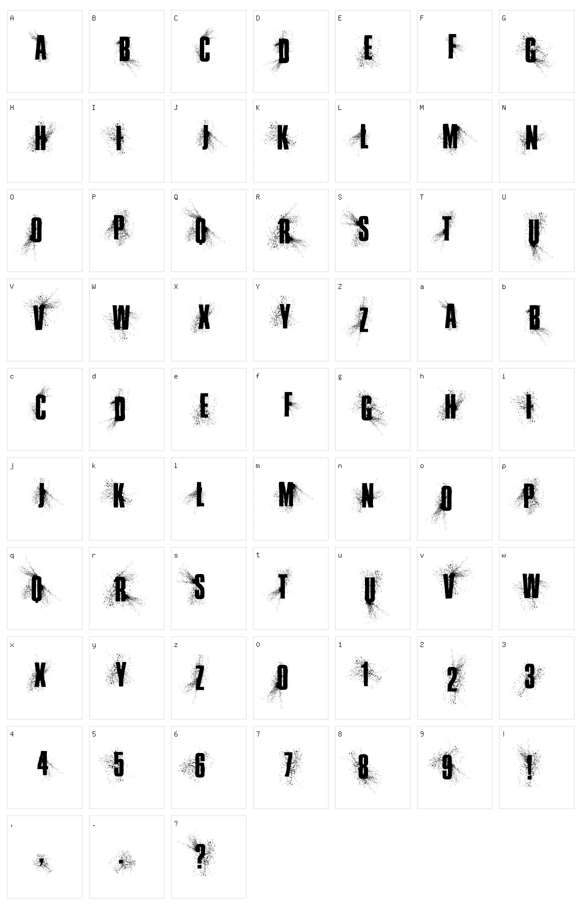 Leave No Fingerprints Character Set