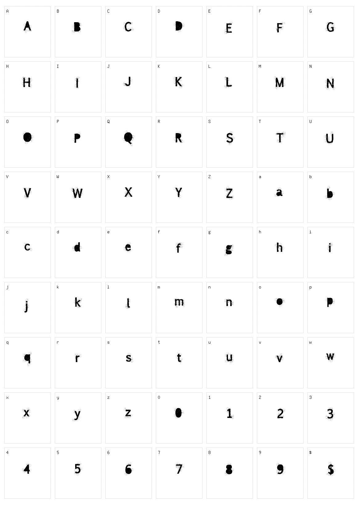 Magnetic Character Set