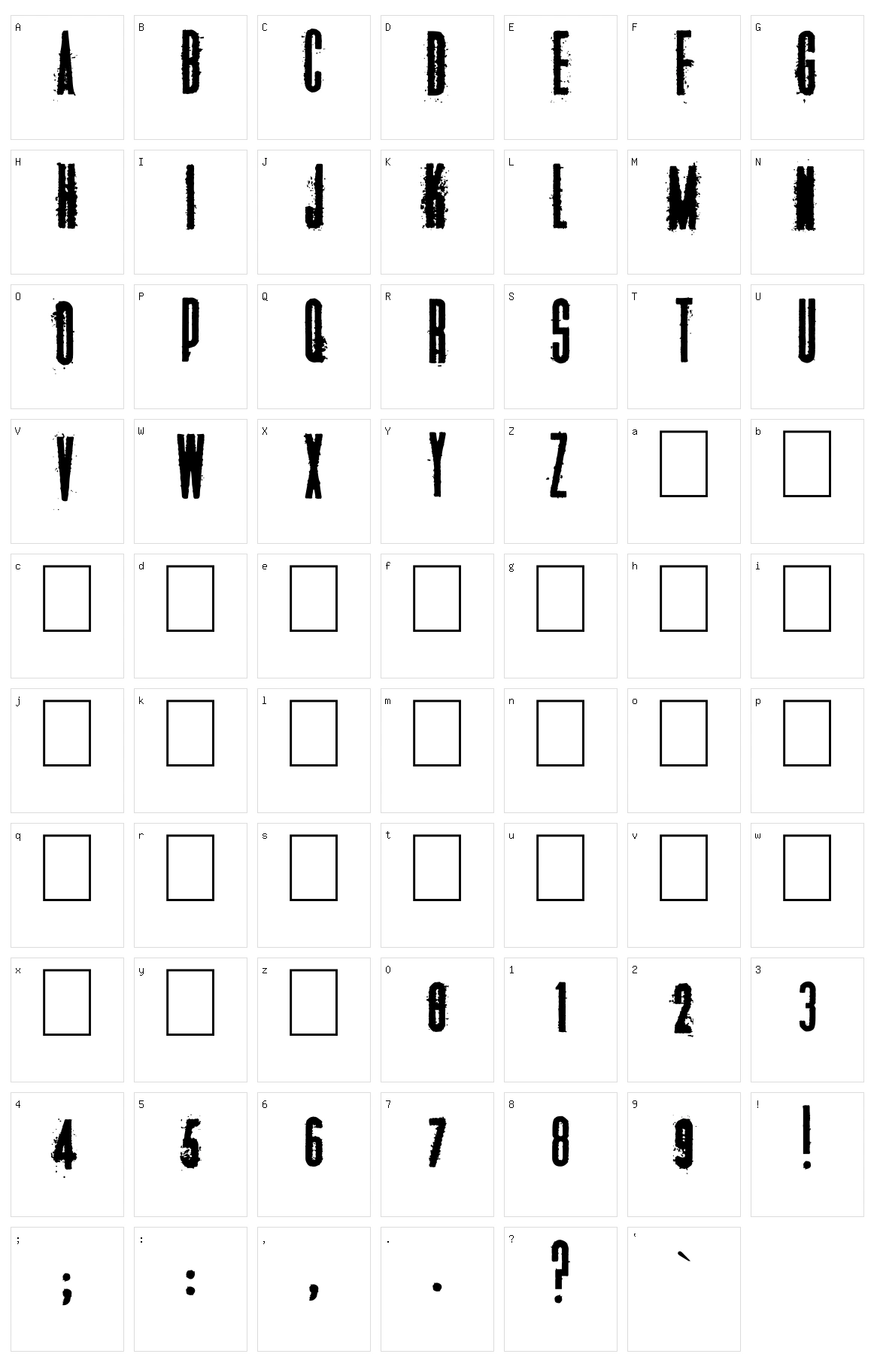 Manifesto Character Set
