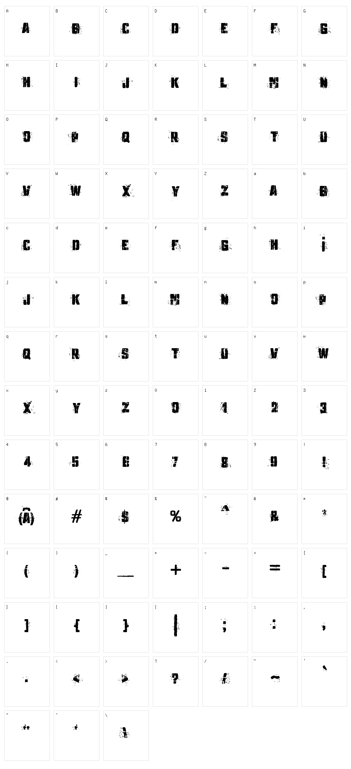 MB Underground Character Set