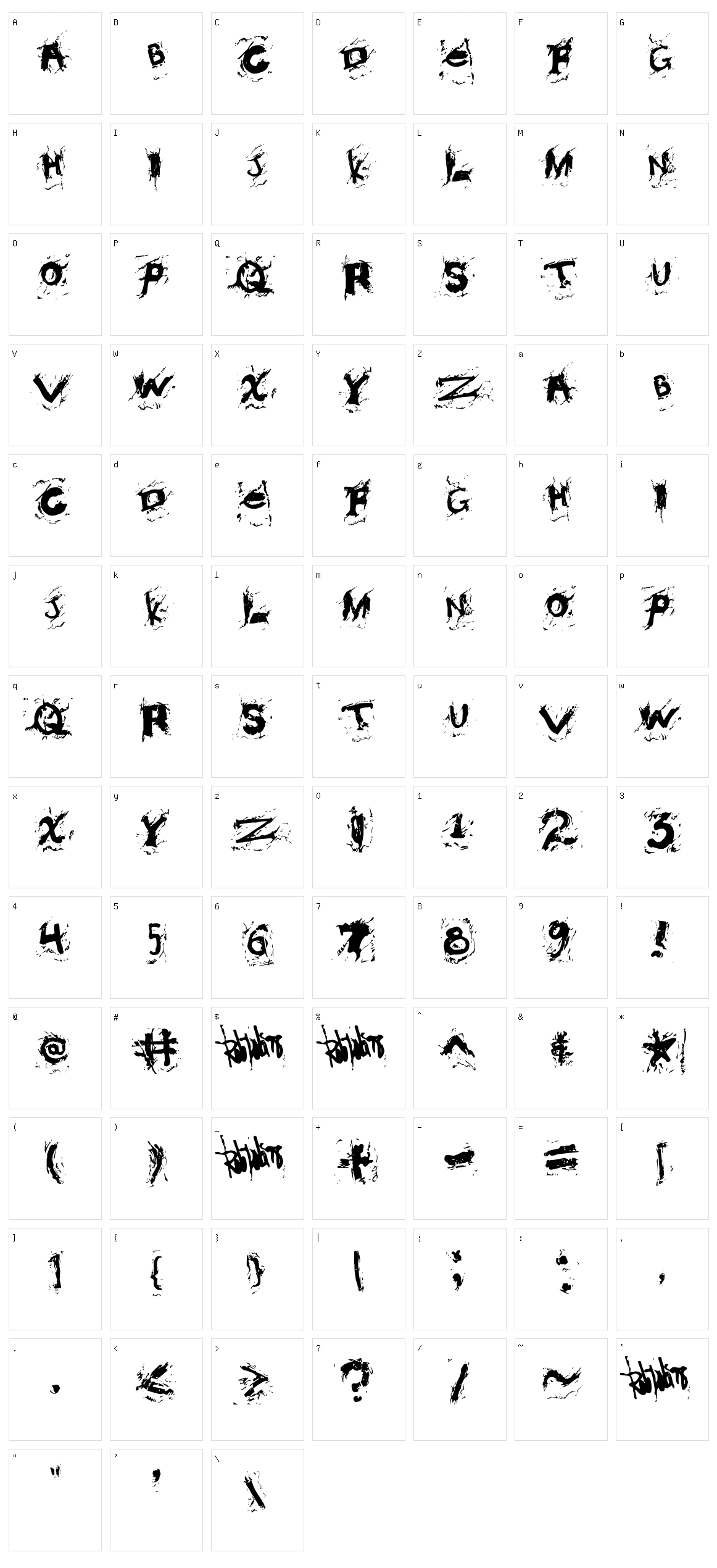 Misconstrued Character Set