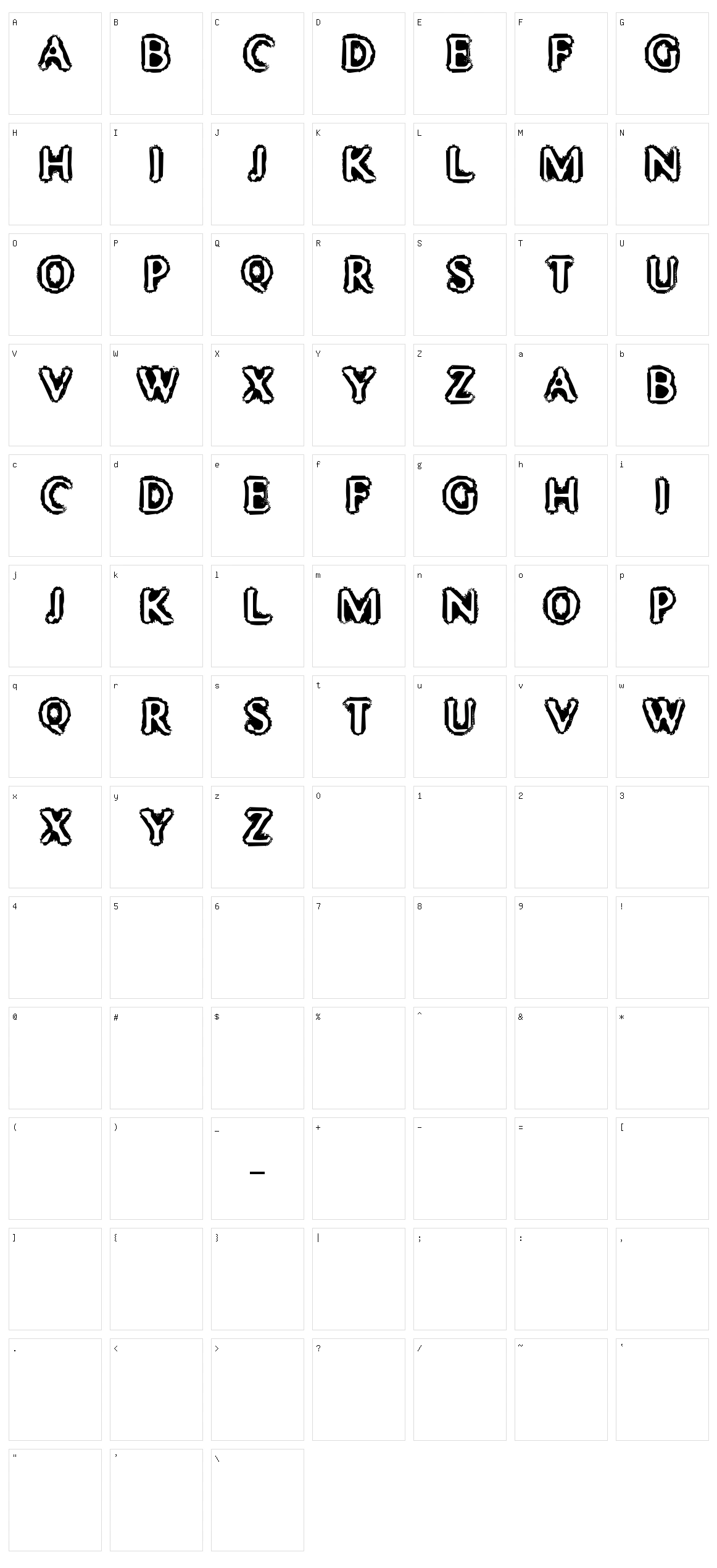 Mister Haddaris Character Set