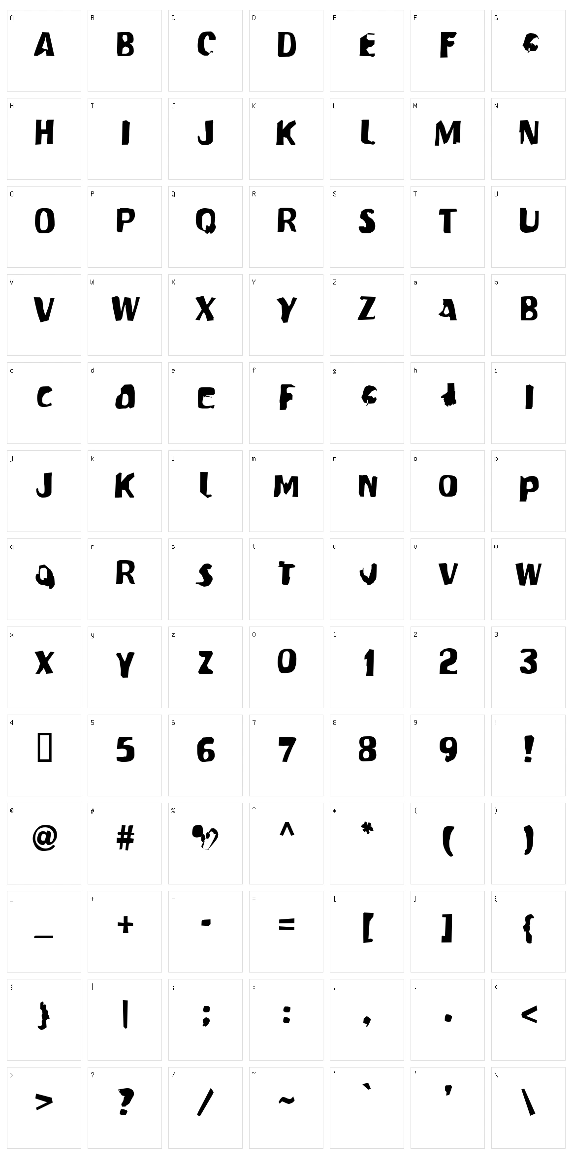 Modern Conformist Character Set