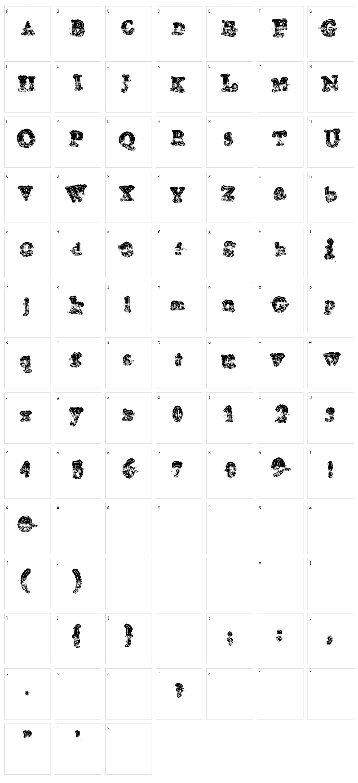 Mohawk Character Set