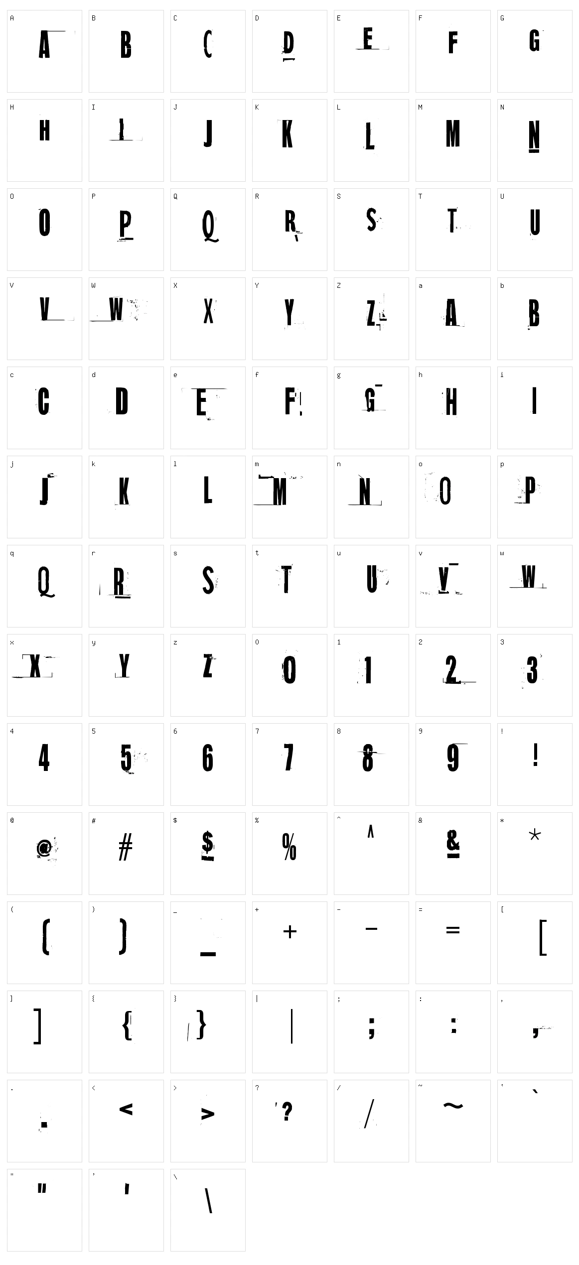 Mugwort Maximum Character Set