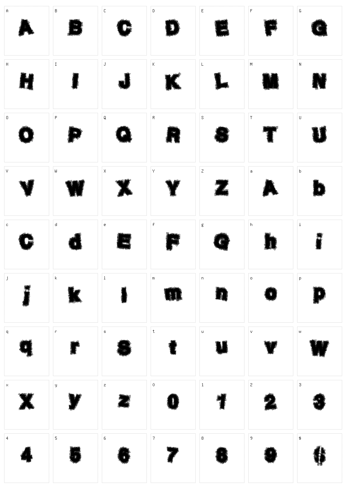 NeuroTick Character Set