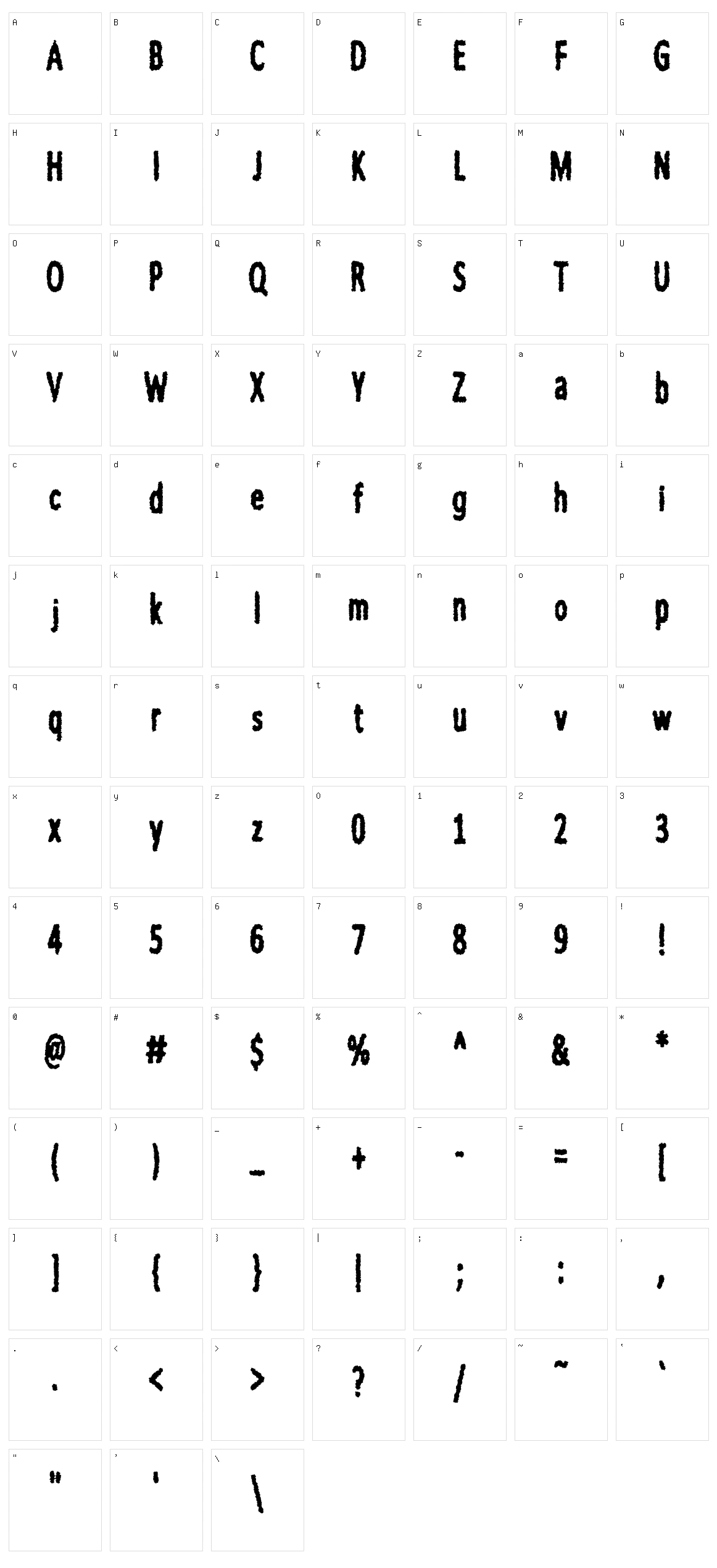 nWorder Character Set