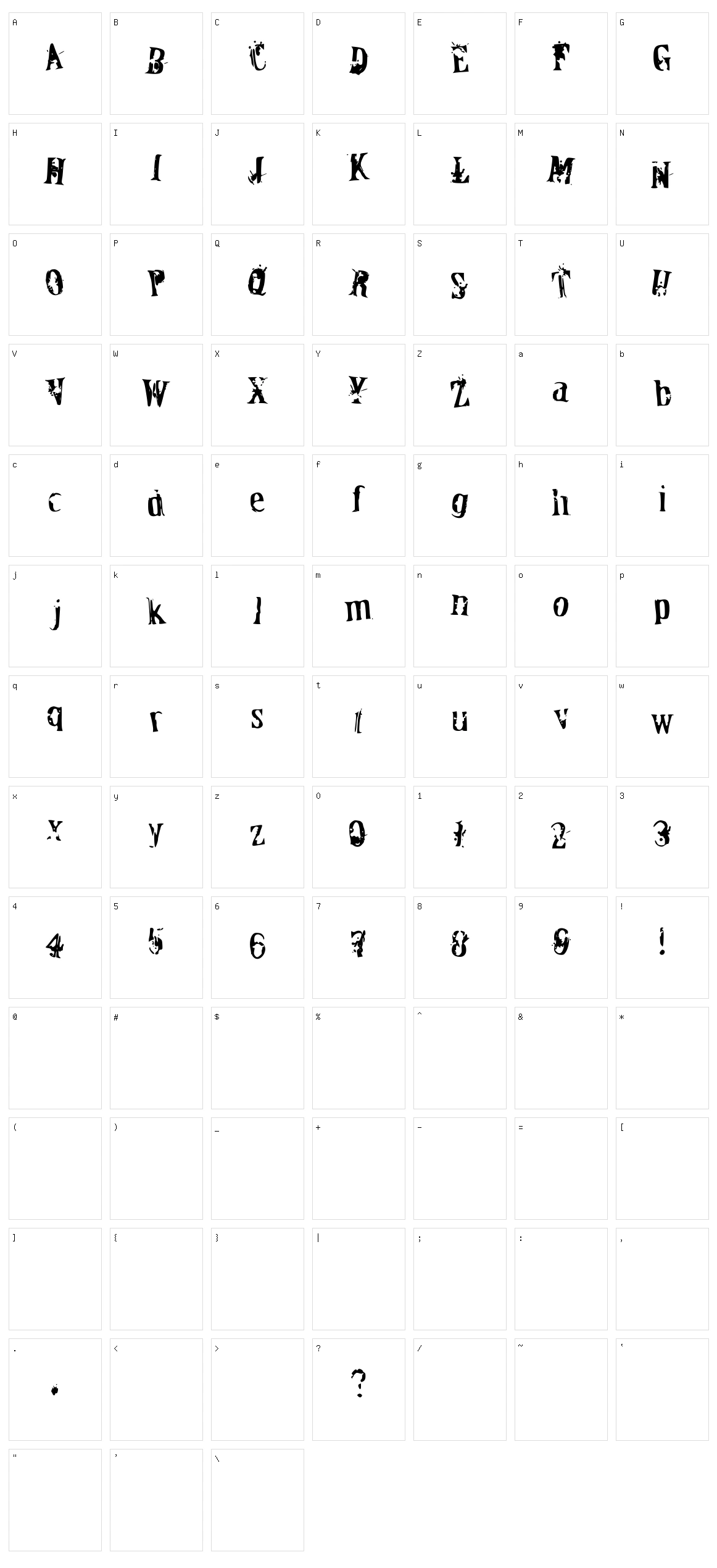 Officer Down Character Set