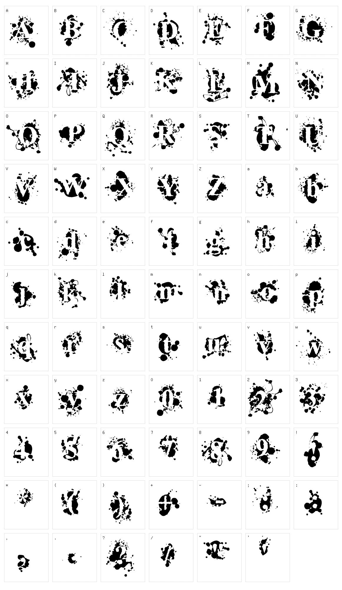 Overflowing Character Set