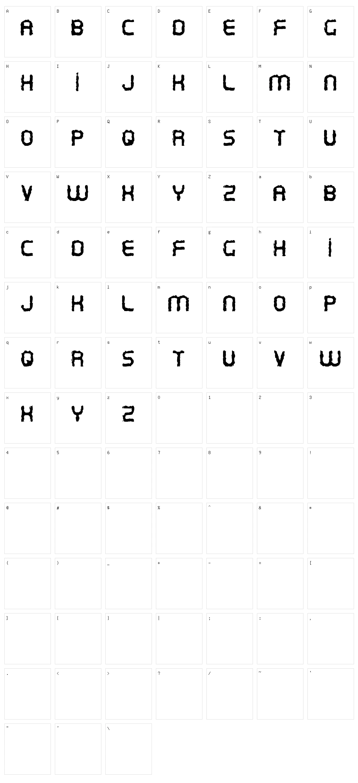 Oxin Brush Character Set