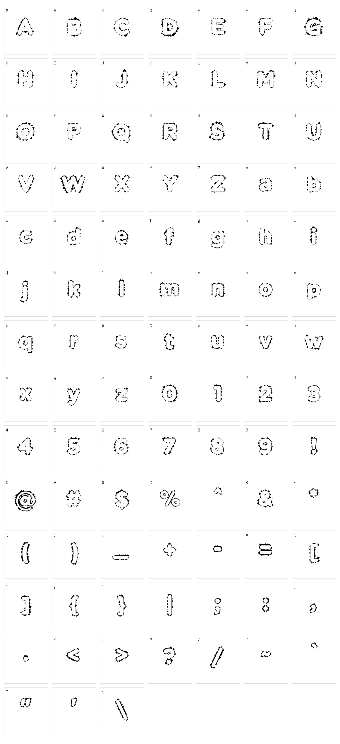 Pabellona (B) DÃºplex Character Set