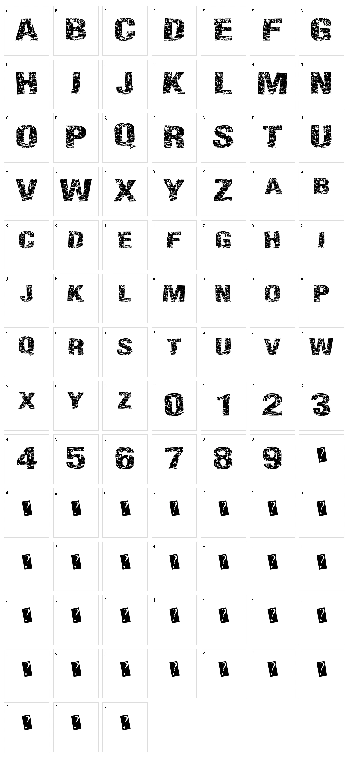 Paint Scratch Character Set