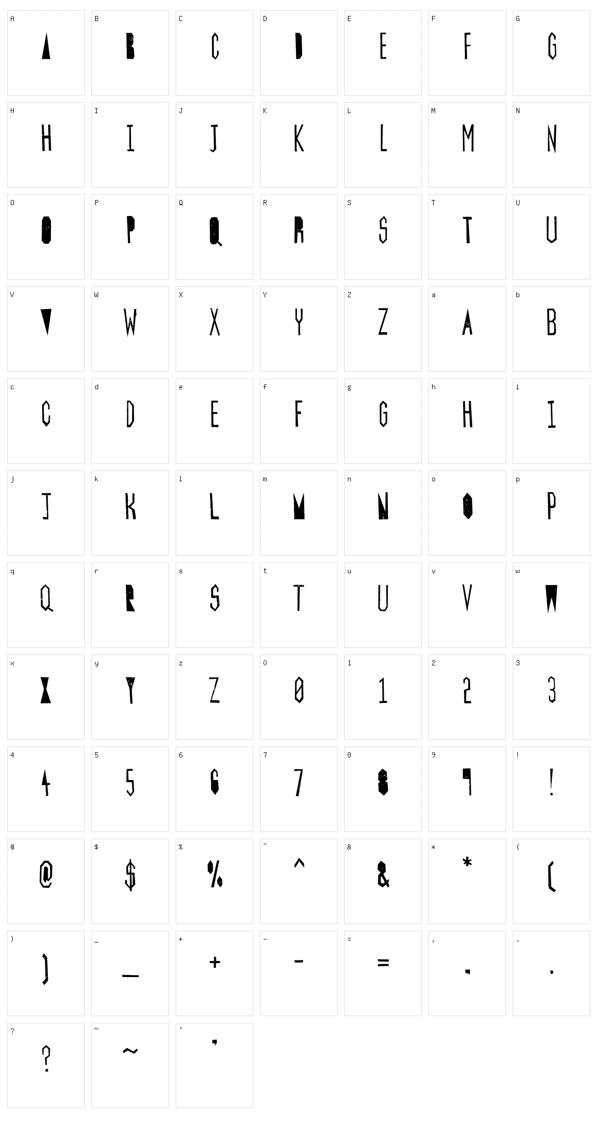 Papercut Character Set
