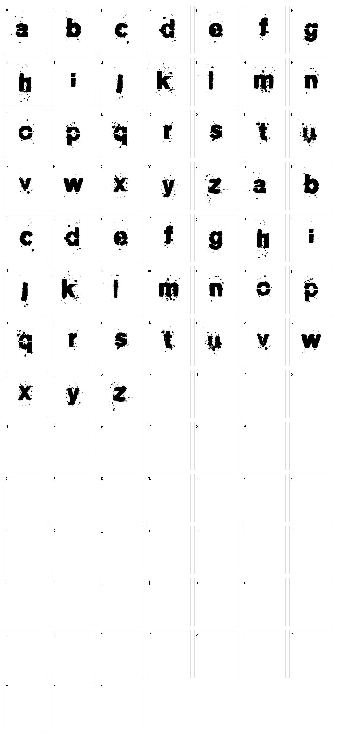 Pee on face Character Set