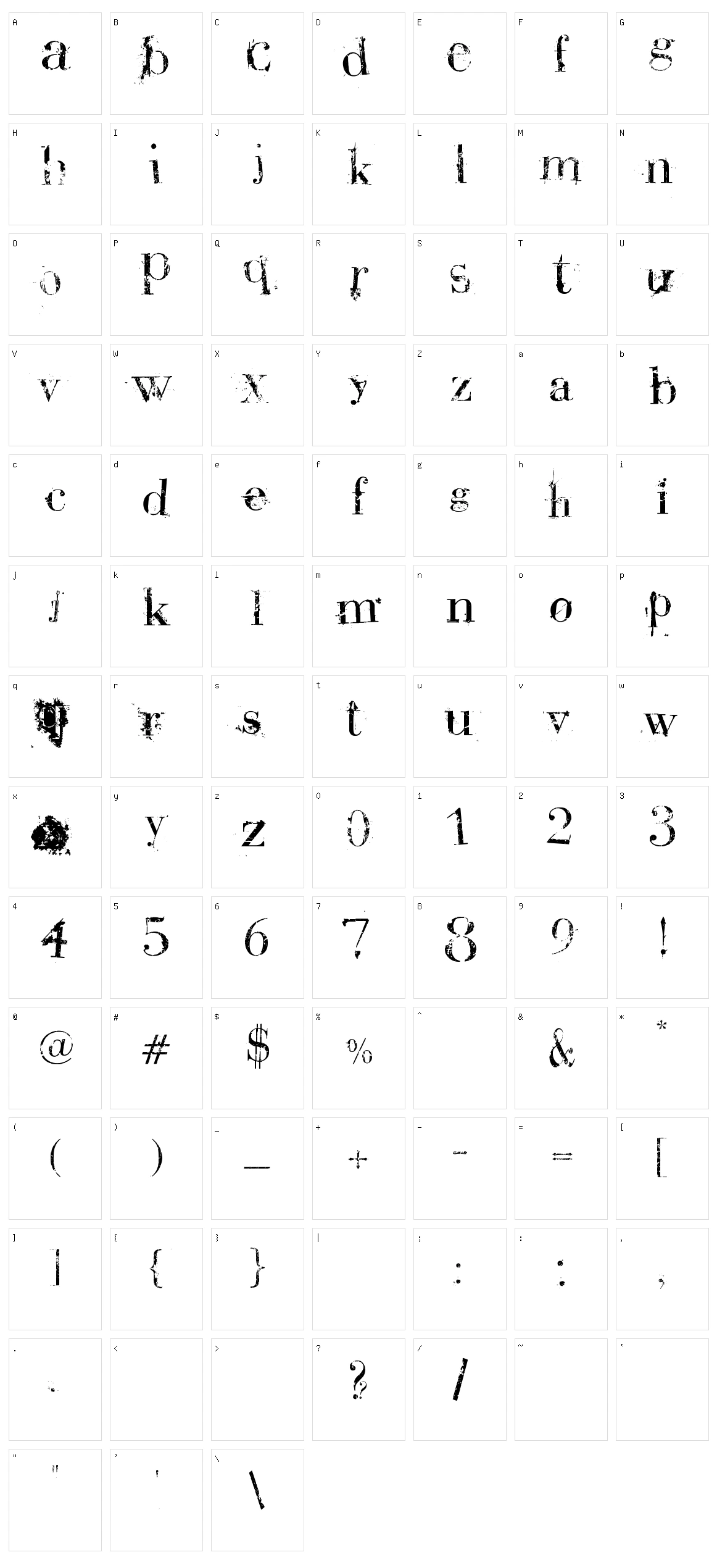 Plague Death Character Set