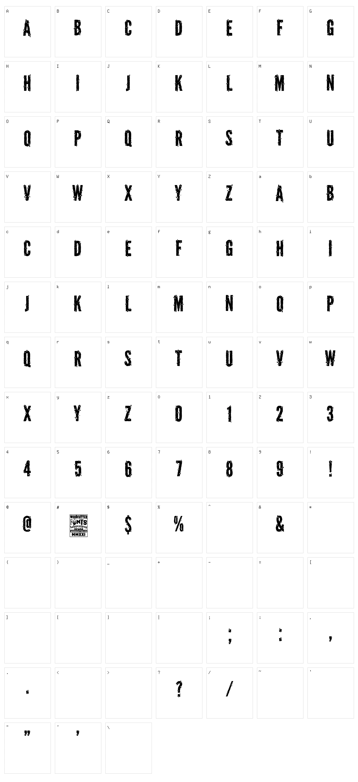 Poster Break Character Set
