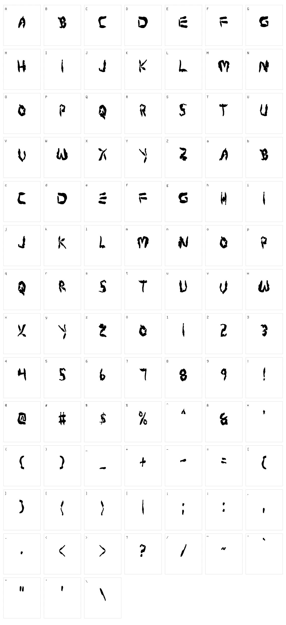 Protoplasm Character Set