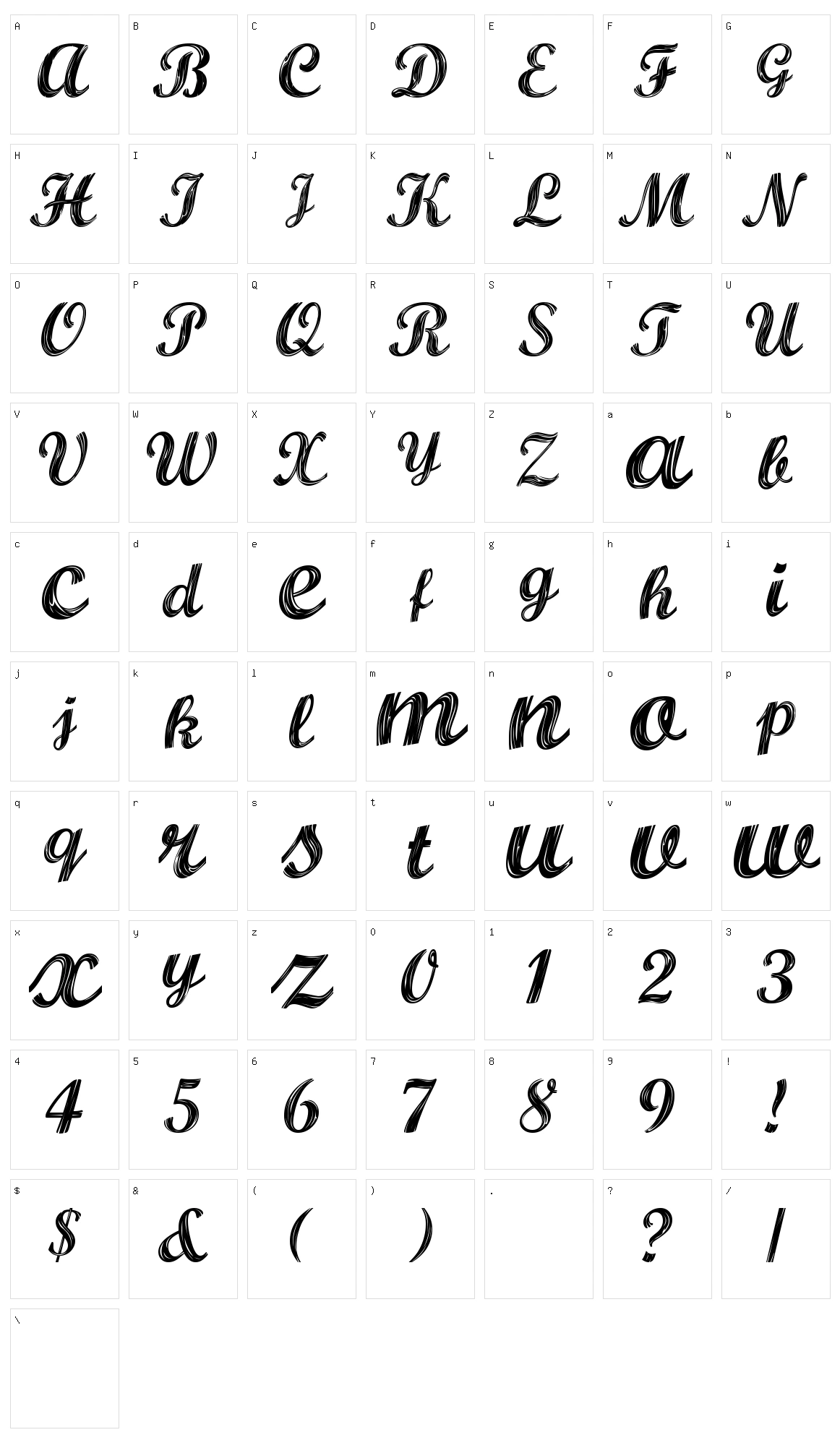 Albura Character Set